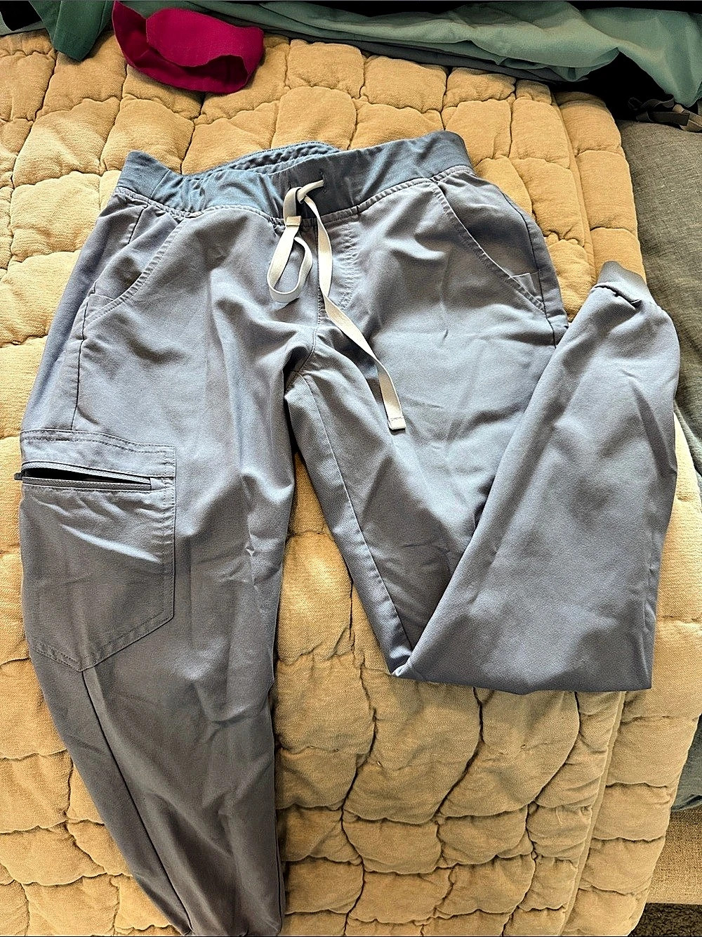 FIGS Zamora Jogger Scrub Pant Vapor Blue Space Dye